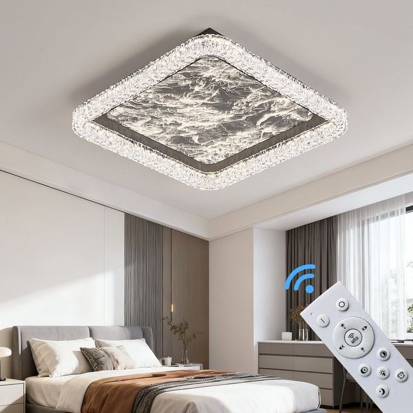 Eurotondisplay LED Deckenleuchte LED Deckenleuchte Fernbedienung Lichtfarbe/Helligkeit einstellbar, LED fest integriert, Warmweiß, Neutralweiß, Kaltweiß, Mit Fernbedienung Lichtfarbe- und Helligkeit einstellbar