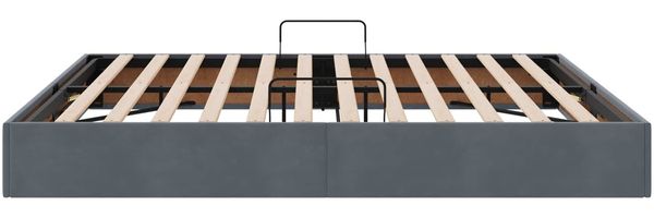 vidaXL Ottoman Bettgestell mit Speicher Dunkelgrau 160 x 200 cm Samt 3442893 Bild 8