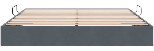 vidaXL Ottoman Bettgestell mit Speicher Dunkelgrau 160 x 200 cm Samt 3442893 Bild 7