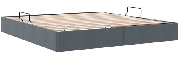 vidaXL Ottoman Bettgestell mit Speicher Dunkelgrau 160 x 200 cm Samt 3442893 Bild 5