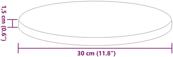 vidaXL Tischplatte Betongrau Ø 30 x 1,5 cm Holzwerkstoff 880374 Bild 10
