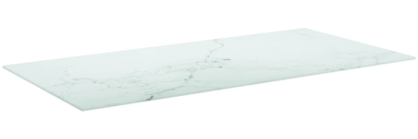 vidaXL Tischplatte Weiß 100x50 cm 6 mm Hartglas in Marmoroptik 322258
