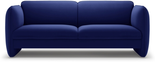 Micadoni Sofa Georgia 3-Sitzer Samt Kobalt