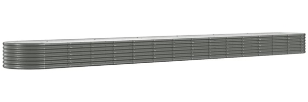 vidaXL Hochbeet Verzinkter Stahl 620x80x36 cm Grau 318944