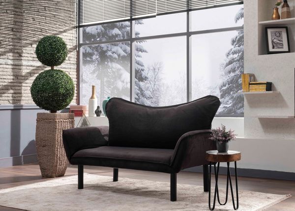 2-Sitzer-Schlafsofa, 'Chatto ', 75 x 70 x 150, Schwarz