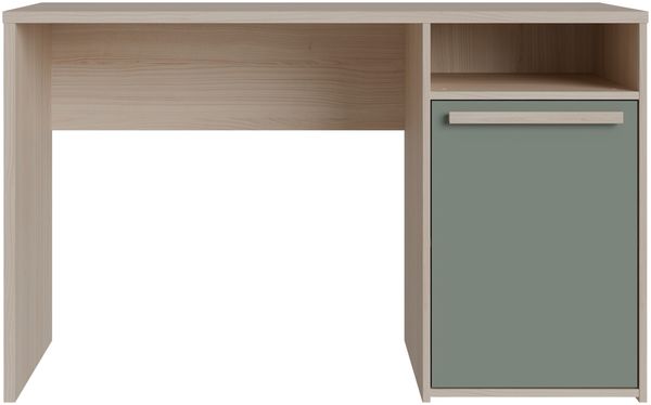 Schreibtisch >CAPAIA< in Riva Eicha Dekor / Salbei - 123,6x75,5x52,7cm (BxHxT)