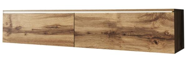 Lowboard Lowboard D TV-Unterschrank 140x32x30cm wotan eiche grifflos