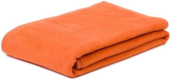 Ambiente Trendlife Baumwoll-Acryl-Decke Arizona uni Einfassband 150x200 cm orange