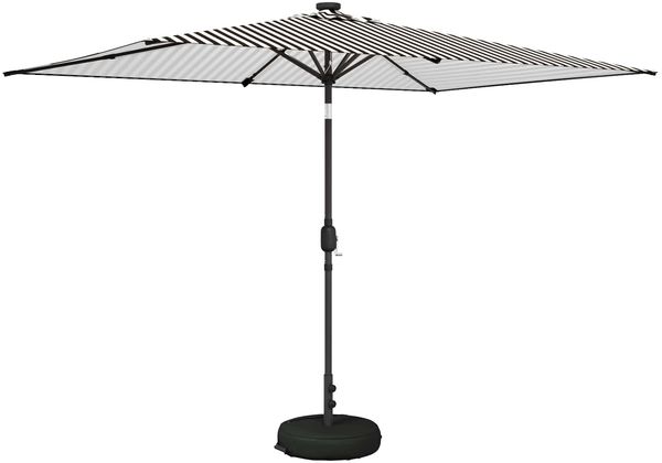 vidaXL Garten Sonnenschirm mit LED-Lichtern 200x300 cm Polyester 42036247
