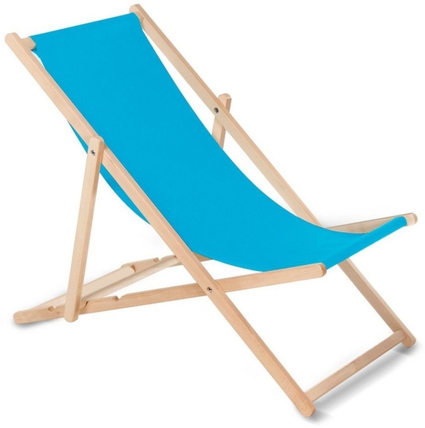 Green Blue Liegestuhl Sonnenliege Klappbar aus Buchholz ohne Armlehne Sonnenliege Gartenliege Liege (Hellblau)