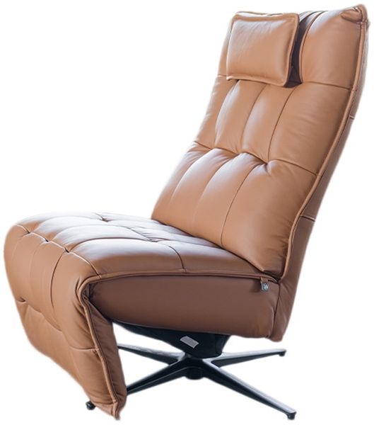 KAWOLA Sessel MIKO Relaxsessel drehbar Leder braun 115 x 94 x 75 cm Bild 3
