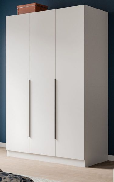 Kleiderschrank 3-türig Swan in weiß 120 x 181 cm