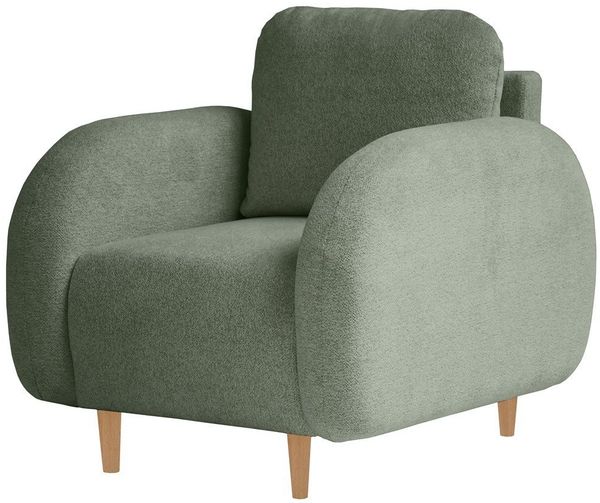 Beautysofa Sessel OPTIMO, Kunststoffbeine in schwarzer Farbe, modernes Design