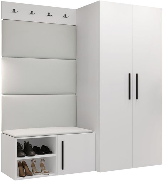 Garderoben-Set Mapreni I (Farbe: Weiß, Soft 017)