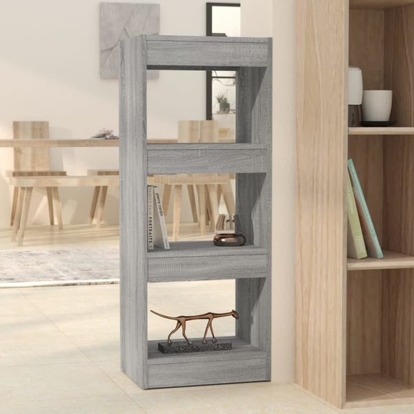 vidaXL Bücherregal/Raumteiler Grau Sonoma 40x30x103 cm Holzwerkstoff 813588