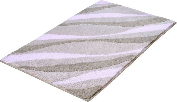 Kleine Wolke Badematte Dream, Badvorleger, Badezimmer Teppich, Höhe 20 mm, rutschhemmend beschichtet, fußbodenheizungsgeeignet, Polyacryl, rechteckig, Badteppich, Wellen Design