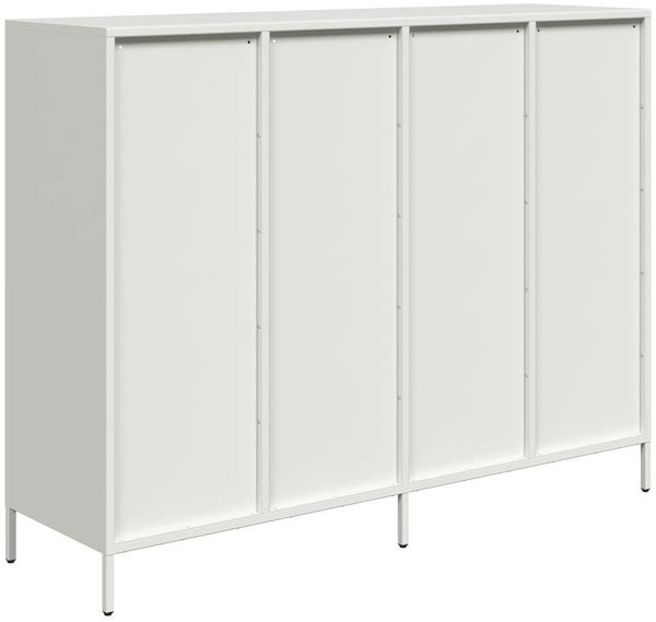 Sideboard, Kommode Weiß 135x39x103,5 cm Kaltgewalzter Stahl Bild 7