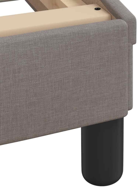 vidaXL Bett mit Matratze "Hanko" Taupe 90x200 cm Stoff 3310507 Bild 9