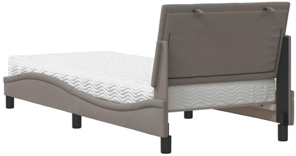 vidaXL Bett mit Matratze "Hanko" Taupe 90x200 cm Stoff 3310507 Bild 6