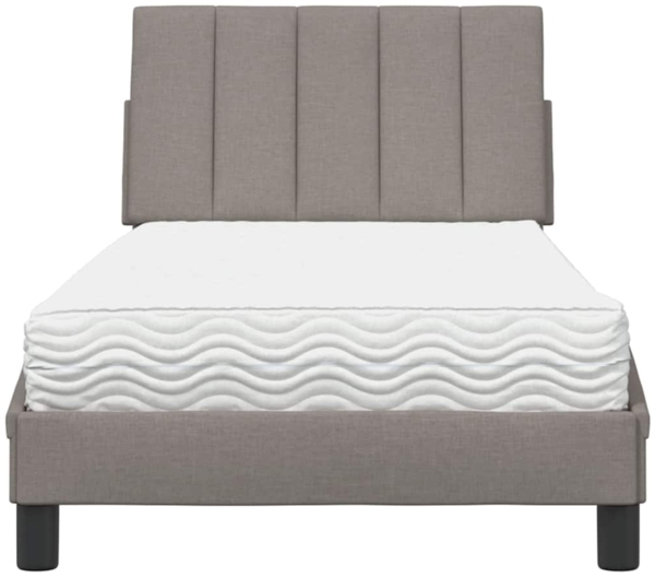 vidaXL Bett mit Matratze "Hanko" Taupe 90x200 cm Stoff 3310507 Bild 4