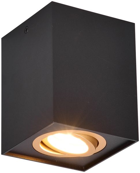Deckenstrahler BISCUIT eckig Schwarz Gold, Breite 9,6cm Bild 2