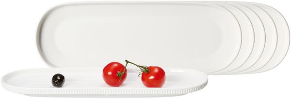 Ritzenhoff & Breker Kelly Servierplatte oval 30,5 x 11 cm 6er Set