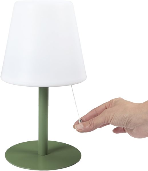 HOME DECO FACTORY, LA0098, IP44 USB Rechargeable Table Lamp, Modern and Elegant Design, Ideal for Indoors and Outdoors, Soft Lighting, H30 cm, Green