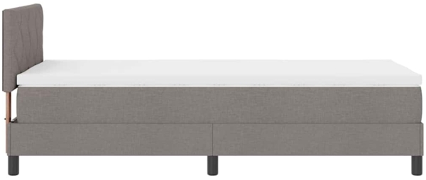 vidaXL Boxspringbett mit Matratze Taupe 100 x 200 cm Stoff 3338745 Bild 7