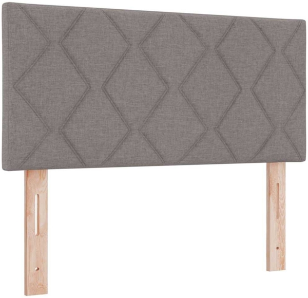 vidaXL Boxspringbett mit Matratze Taupe 100 x 200 cm Stoff 3338745 Bild 5