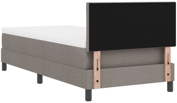 vidaXL Boxspringbett mit Matratze Taupe 100 x 200 cm Stoff 3338745 Bild 8
