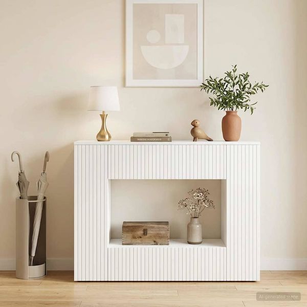 vidaXL Konsolentisch Hochglanz Weiß 101 x 29 x 74 cm Holzwerkstoff 899881