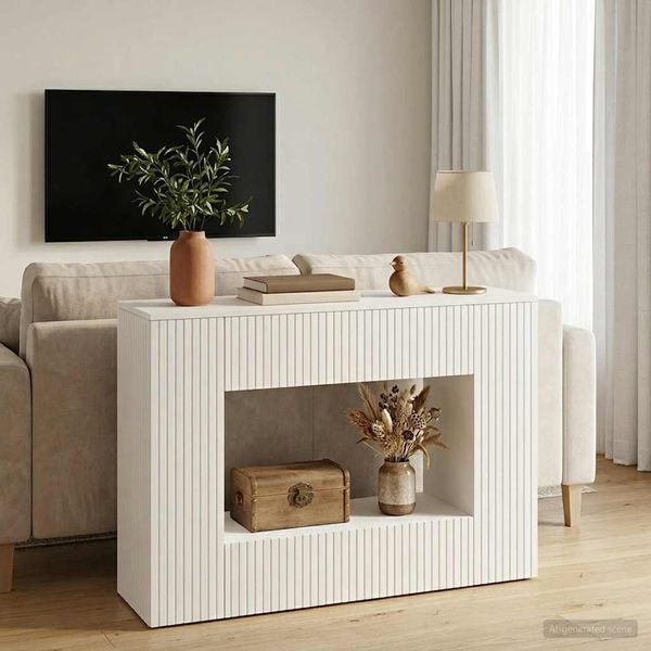 vidaXL Konsolentisch Hochglanz Weiß 101 x 29 x 74 cm Holzwerkstoff 899881