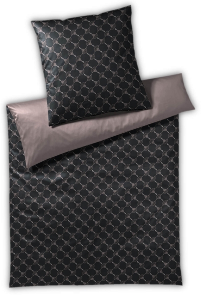 JOOP! Bettwäsche Cornflower Double 4083 9 Shiny Black 200 x 220 + 2x 80 x 80 cm