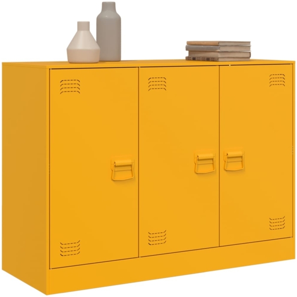 vidaXL Sideboard Senfgelb 99x39x73 cm Stahl 841724 Bild 3