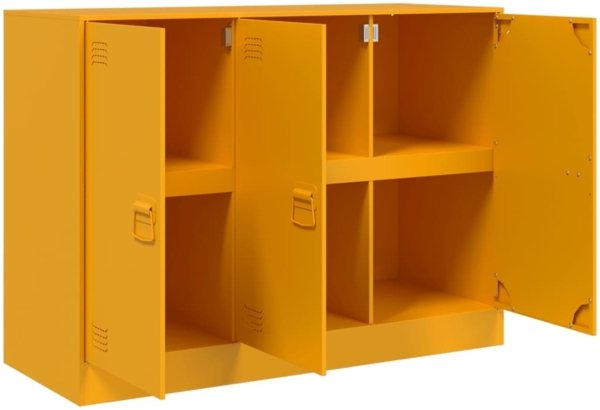 vidaXL Sideboard Senfgelb 99x39x73 cm Stahl 841724 Bild 6