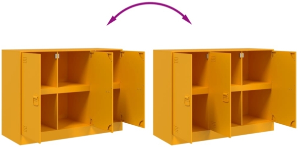 vidaXL Sideboard Senfgelb 99x39x73 cm Stahl 841724 Bild 9