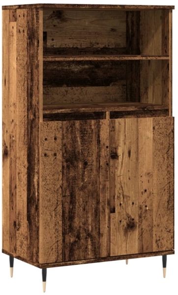 vidaXL Highboard Altholz-Optik 60x36x110 cm Holzwerkstoff 857458