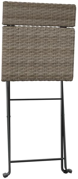 vidaXL Bistrostühle 4 Stk. Klappbar Grau Poly Rattan und Stahl 3152118 Bild 5