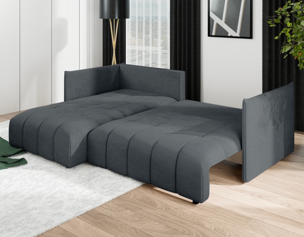 AX LIVING Gaziante Eckschlafcouch mit Bettkasten 245 cm grau Bild 3
