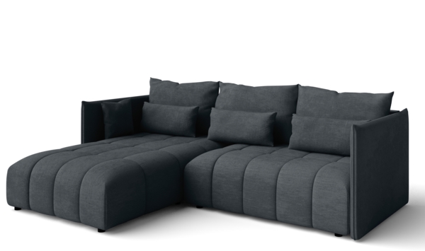 AX LIVING Gaziante Eckschlafcouch mit Bettkasten 245 cm grau Bild 4