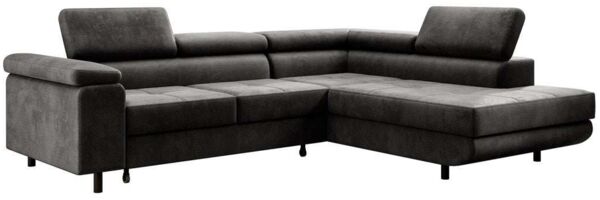 Designer Sofa Costa mit Schlaf - und Klappfunktion Anthrazit Rechts
