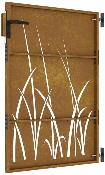 vidaXL Gartentor 85x125 cm Cortenstahl Gras-Design 153222 Bild 7