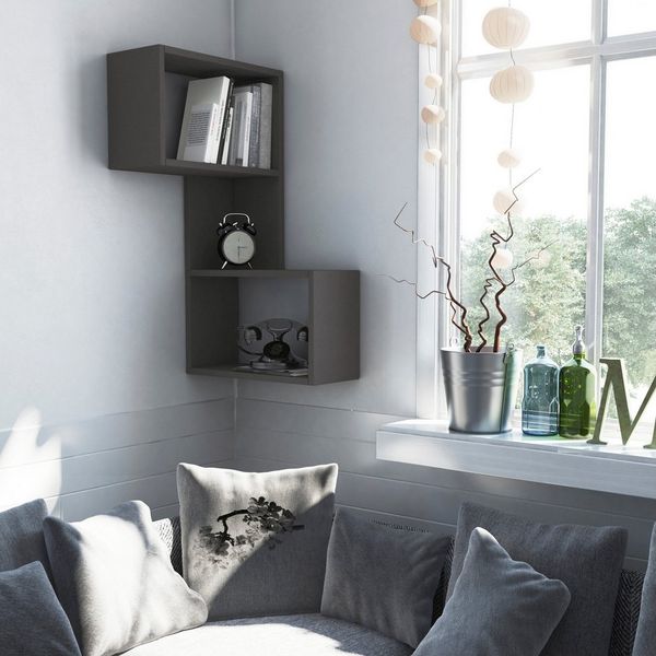 Decortie Eckregal Part, Modernes Wandregal, 67 x 47 x 82 cm
