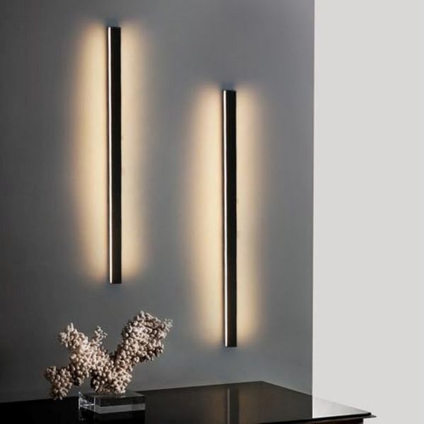 Nettlife LED Wandleuchte Schwarz Modern 60CM 21W Up Down innen Wandbeleuchtung, nicht dimmbar, LED fest integriert, Warmweiß, für Flur Treppenhaus Wohnzimmer Kinderzimmer Schlafzimmer