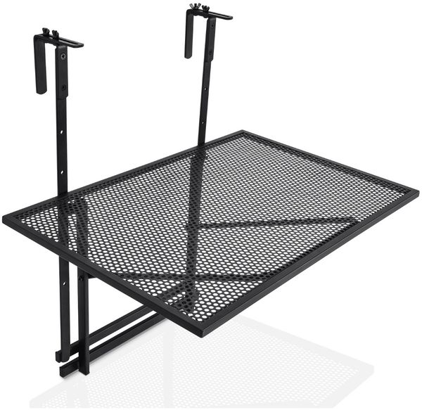 Hängendes Eisenregal mit 5-Stufig Verstellbarer Höhe 60,5 x 48 x 61,5-82,5 cm Schwarz