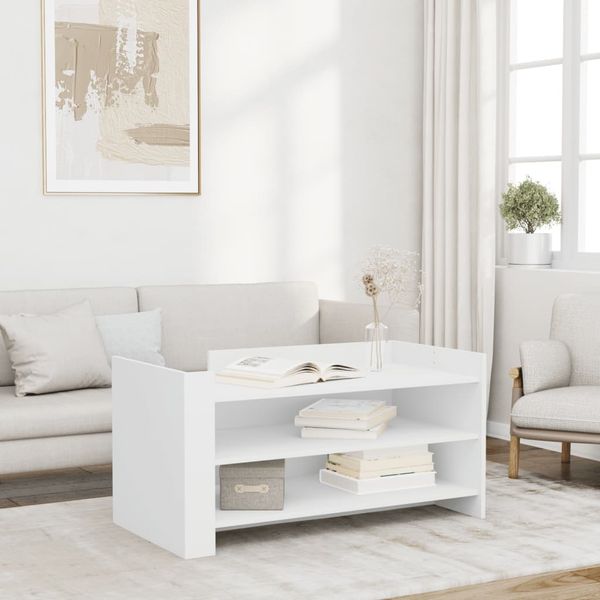 vidaXL Couchtisch Weiß 100x50x50 cm Holzwerkstoff 848346