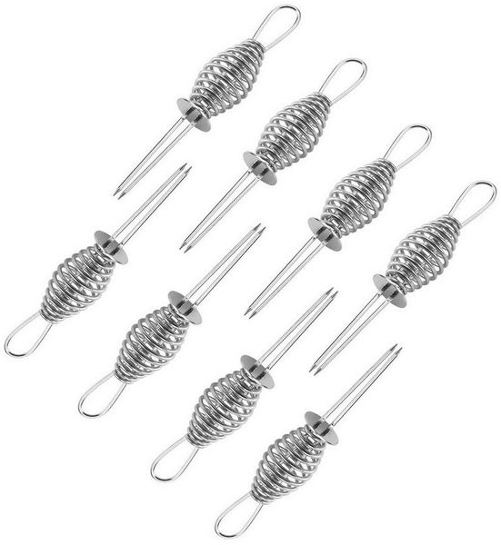 Trend Line Grillbesteck-Set TrendLine Maiskolbenhalter Edelstahl 9,5 x 2 cm 8