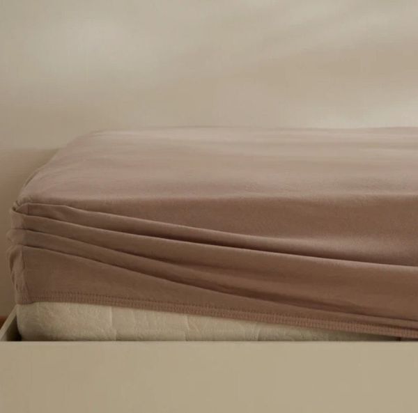 Karaca Bett-Set Karaca Home Jersey Spannbettlaken Bettlaken 160x200+30 cm, Beige