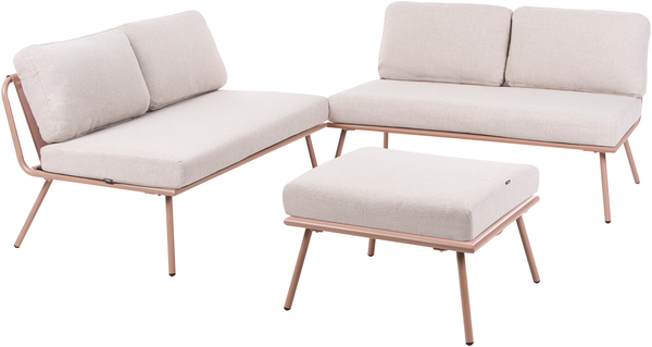 Garten Ecksofa mit Tisch 4-Sitzer CACCAMO Beige