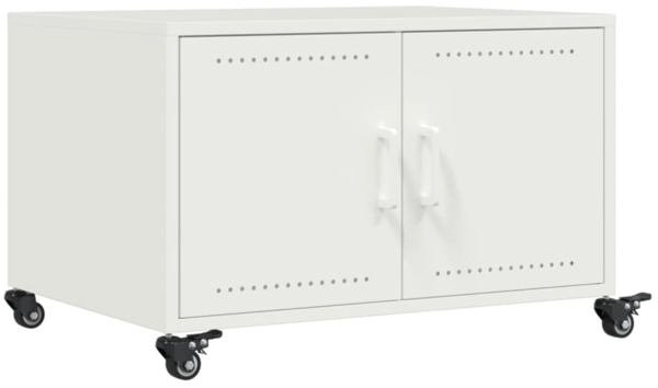 vidaXL Couchtisch Weiß 68x50x43,5 cm Stahl 846691